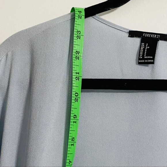 Forever 21 Grayish Light Blue Open Kimono Style Cardigan Size Small - Picture 6 of 7